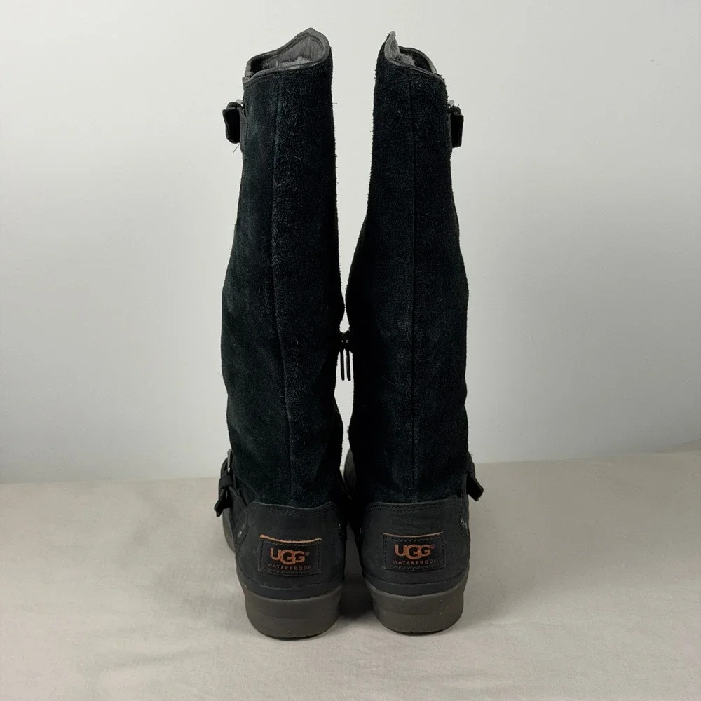 UGG THOMSEN Womens 6 Waterproof Riding Boots‎ Shearling Lined Suede 1005268